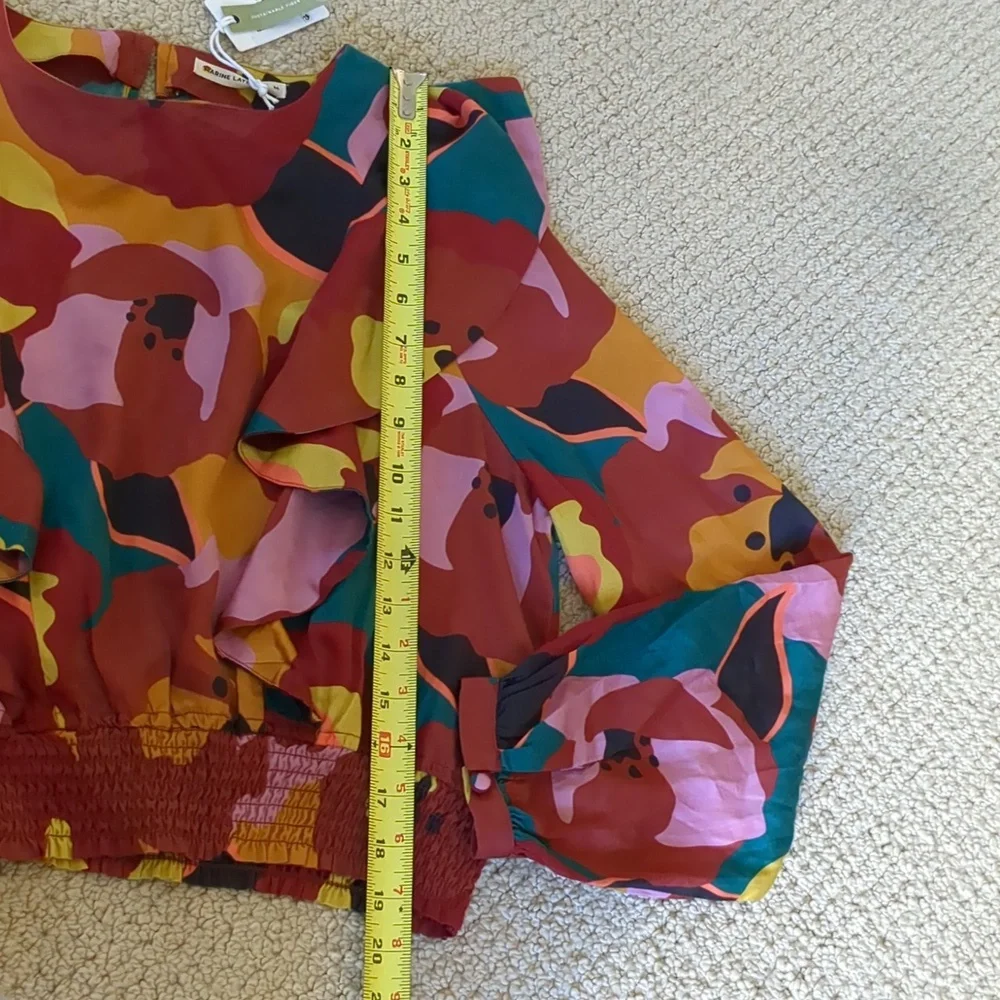 New Marine Layer floral print blouse - Picture 3 of 6